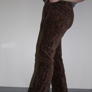 Vintage Flare Paisley Printed Pants